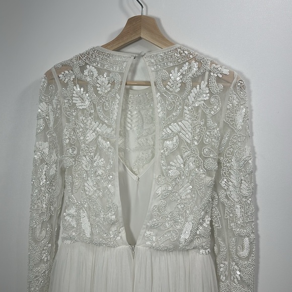 ASOS Bridal BOHO Elizabeth Wedding Gown Beaded Bodice size 2 - Picture 9 of 12